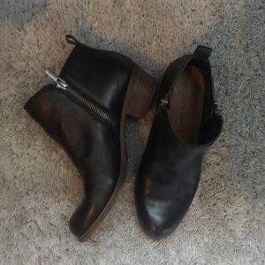 Lucky Brand Black Booties with Zipper Size 6